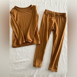 Kyte nutmeg rust brown long sleeve pants set 3T